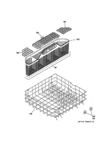 04 - Lower Rack Assembly parts for Ge Dishwasher GHDF360R10SS from AppliancePartsPros.com