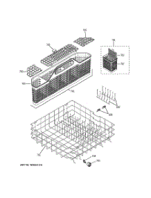 04 - Lower Rack Assembly parts for Ge Dishwasher GLD6964R10SS from AppliancePartsPros.com