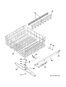 03 - Upper Rack Assembly parts for Ge Dishwasher PDWF600R10BB from AppliancePartsPros.com
