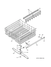 03 - Upper Rack Assembly parts for Ge Dishwasher GLD4404R00BB from AppliancePartsPros.com
