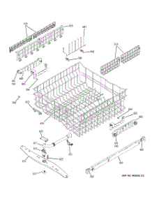 03 - Upper Rack Assembly parts for Ge Dishwasher GLD6904R10BB from AppliancePartsPros.com