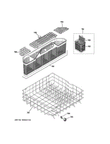 04 - Lower Rack Assembly parts for Ge Dishwasher GLD4458R00CS from AppliancePartsPros.com