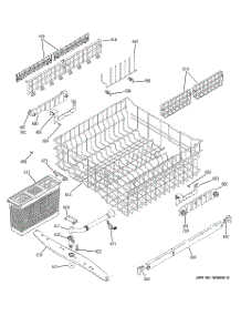 03 - Upper Rack Assembly parts for Ge Dishwasher EDW6100N00BB from AppliancePartsPros.com