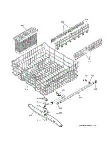 03 - Upper Rack Assembly parts for Ge Dishwasher GHD6711L15WW from AppliancePartsPros.com