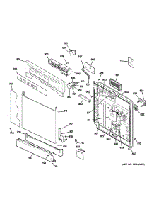 Escutcheon & Door Assembly parts for Ge Dishwasher GSD3960L20SS from AppliancePartsPros.com