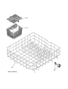 04 - Lower Rack Assembly parts for Ge Dishwasher GLD4260M15SS from AppliancePartsPros.com