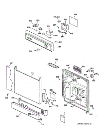 Escutcheon & Door Assembly parts for Ge Dishwasher GSM2100G20BB from AppliancePartsPros.com
