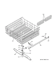 03 - Upper Rack Assembly parts for Ge Dishwasher GLD5500L15BB from AppliancePartsPros.com