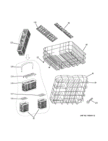 03 - Upper & Lower Rack Assembly parts for Ge Dishwasher GLDA696M00SS from AppliancePartsPros.com