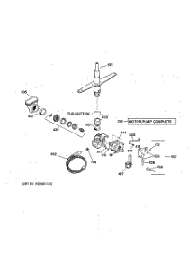 03 - Motor-Pump Mechanism parts for Ge Dishwasher GSM2100G05BB from AppliancePartsPros.com