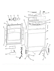 Escutcheon & Door Assembly parts for Ge Dishwasher GLDA690M00SS from AppliancePartsPros.com