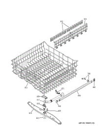 03 - Upper Rack Assembly parts for Ge Dishwasher EDW5060L00SS from AppliancePartsPros.com