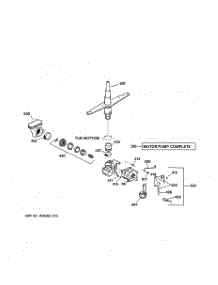 03 - Motor-Pump Mechanism parts for Ge Dishwasher GSD4300L03WW from AppliancePartsPros.com