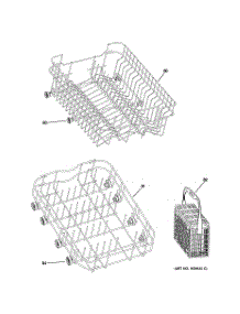 03 - Upper & Lower Rack Assembly parts for Ge Dishwasher GSM1860J00SS from AppliancePartsPros.com
