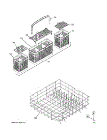 04 - Lower Rack Assembly parts for Ge Dishwasher GSD6200J10WW from AppliancePartsPros.com