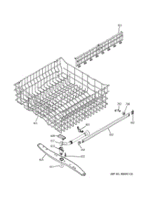 03 - Upper Rack Assembly parts for Ge Dishwasher GHDA986K10SS from AppliancePartsPros.com