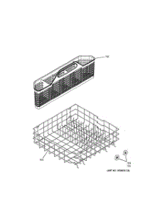 04 - Lower Rack Assembly parts for Ge Dishwasher GHDA960K10WW from AppliancePartsPros.com