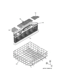 04 - Lower Rack Assembly parts for Ge Dishwasher EDW4060G10SS from AppliancePartsPros.com