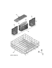 04 - Lower Rack Assembly parts for Ge Dishwasher GSD6200J03WW from AppliancePartsPros.com