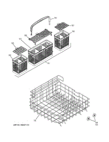 04 - Lower Rack Assembly parts for Ge Dishwasher GHDA980K03WW from AppliancePartsPros.com