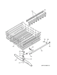 03 - Upper Rack Assembly parts for Ge Dishwasher GSD6300J03WW from AppliancePartsPros.com