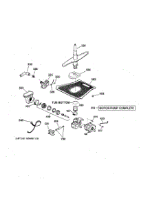 03 - Motor-Pump Mechanism parts for Ge Dishwasher EDW3000G01WW from AppliancePartsPros.com