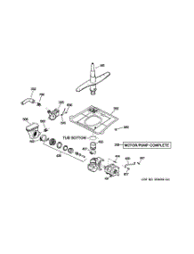 03 - Motor-Pump Mechanism parts for Ge Dishwasher GSD5200G03BB from AppliancePartsPros.com