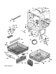 02 - Body Parts parts for Ge Dishwasher EDW3000G03WW from AppliancePartsPros.com
