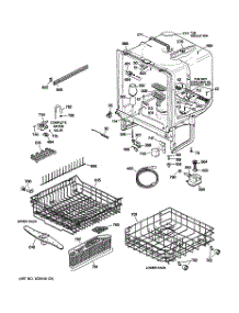 02 - Body Parts parts for Ge Dishwasher GSD5500G03BB from AppliancePartsPros.com