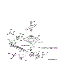03 - Motor-Pump Mechanism parts for Ge Dishwasher GSD5700G03BB from AppliancePartsPros.com