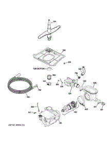 03 - Motor-Pump Mechanism parts for Ge Dishwasher EDW3000G03CC from AppliancePartsPros.com