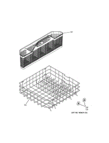 04 - Lower Rack Assembly parts for Ge Dishwasher GSD6100K00WW from AppliancePartsPros.com