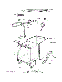 04 - Cabinet & Exterior Parts parts for Ge Dishwasher GSC3200J01WW from AppliancePartsPros.com