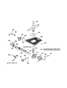 03 - Motor-Pump Mechanism parts for Ge Dishwasher GSD5500G01WW from AppliancePartsPros.com
