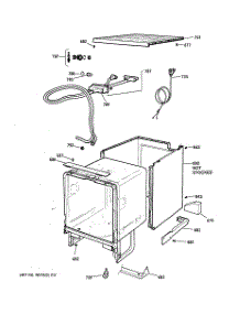04 - Cabinet & Exterior Parts parts for Ge Dishwasher GSC3400J00WW from AppliancePartsPros.com