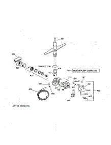 03 - Motor-Pump Mechanism parts for Ge Dishwasher GSD2000G02WW from AppliancePartsPros.com