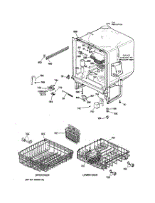 02 - Body Parts parts for Ge Dishwasher GSD2700G02WW from AppliancePartsPros.com