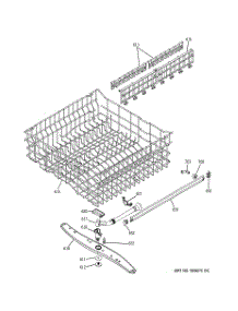 03 - Upper Rack Assembly parts for Ge Dishwasher GSD6300J01WW from AppliancePartsPros.com