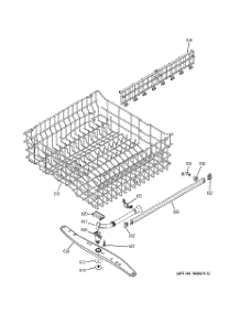 03 - Upper Rack Assembly parts for Ge Dishwasher GSD6000G02WW from AppliancePartsPros.com