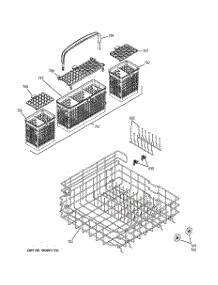 04 - Lower Rack Assembly parts for Ge Dishwasher GSD6900J01WW from AppliancePartsPros.com