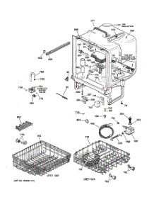 02 - Body Parts parts for Ge Dishwasher GSD4100J00CC from AppliancePartsPros.com
