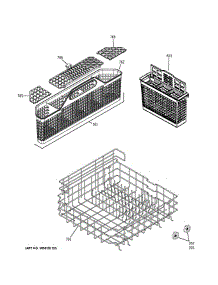 Lower Rack Assembly parts for Ge Dishwasher GSD6300J00CC from AppliancePartsPros.com