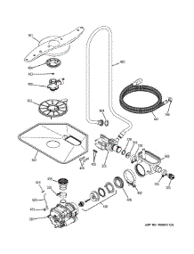 Motor-Pump Mechanism parts for Ge Dishwasher GSD6300J00CC from AppliancePartsPros.com