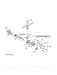 Motor-Pump Mechanism parts for Ge Dishwasher GSD3460G00SS from AppliancePartsPros.com