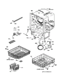 02 - Body Parts parts for Ge Dishwasher EDW1500G00CC from AppliancePartsPros.com