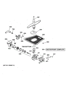 03 - Motor-Pump Mechanism parts for Ge Dishwasher GSD5300G00CC from AppliancePartsPros.com