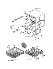 02 - Body Parts parts for Ge Dishwasher GSD2700G00WW from AppliancePartsPros.com