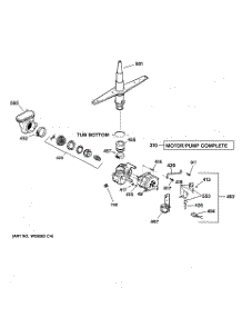 03 - Motor-Pump Mechanism parts for Ge Dishwasher GSD3600G00CC from AppliancePartsPros.com