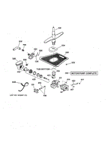 03 - Motor-Pump Mechanism parts for Ge Dishwasher GSD5800G00WW from AppliancePartsPros.com