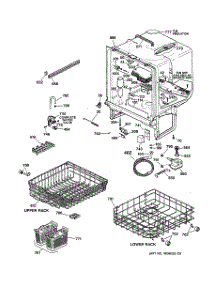 02 - Body Parts parts for Ge Dishwasher EDW1500G00BB from AppliancePartsPros.com